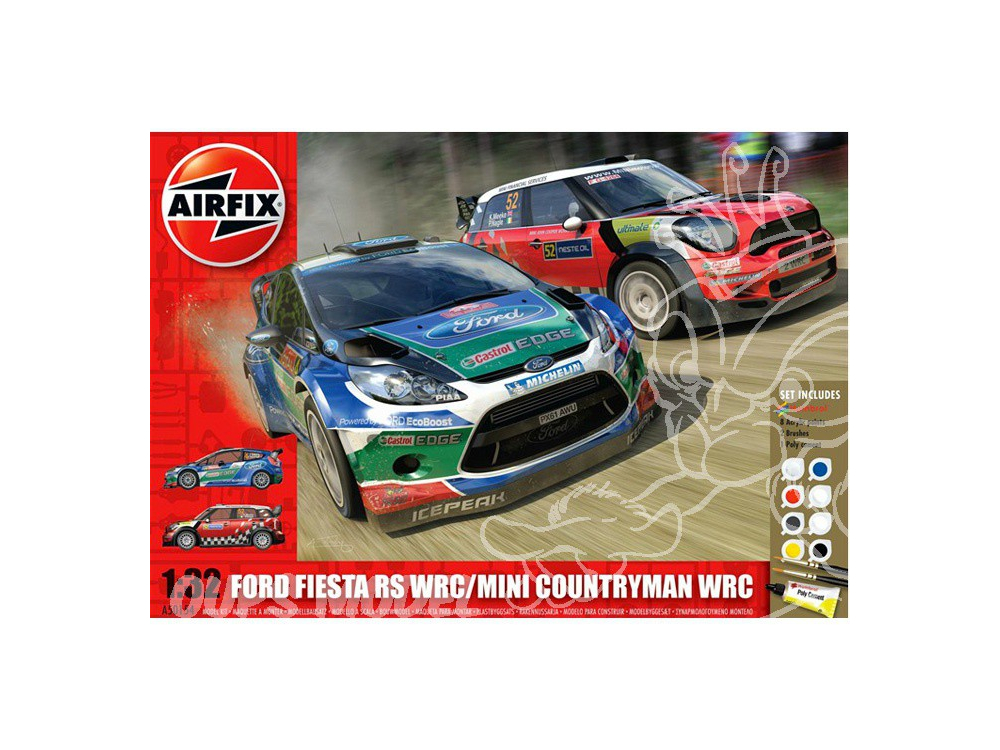 Airfix Maquette Voiture Ford Fiesta Wrc Mini Countryman Wrc