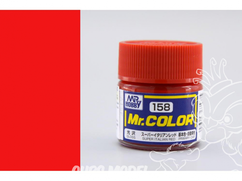 peinture maquette Mr Color C158 Super Rouge Italien brillant 10ml