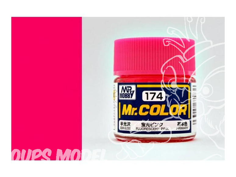 peinture maquette Mr Color C174 Rose fluorescent 10ml