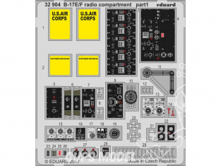 Eduard photodécoupe avion 32904 Compartiment radio B-17E/F Memphis Belle Hk Models 1/32