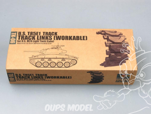 Trumpeter kit militaire 02036 Chenilles U.S. T85E1 Pour M24 U.S. Char léger fin de production 1/35