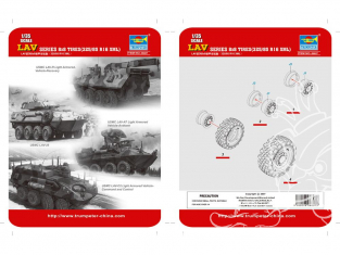 Trumpeter kit militaire 06607 Jantes et pneus LAV 8x8 (325/85 R16 XML) 1/35