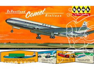 HAWK maquette avion HL512 British Jetliner DeHavilland Comet 1/144