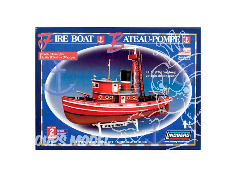 Lindberg Maquette Bateau 77226 Bateau Pompe Pompier Us 172