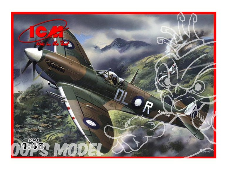 Icm maquette avion 48067 Spitfire Mk.VIII WWII 1/48