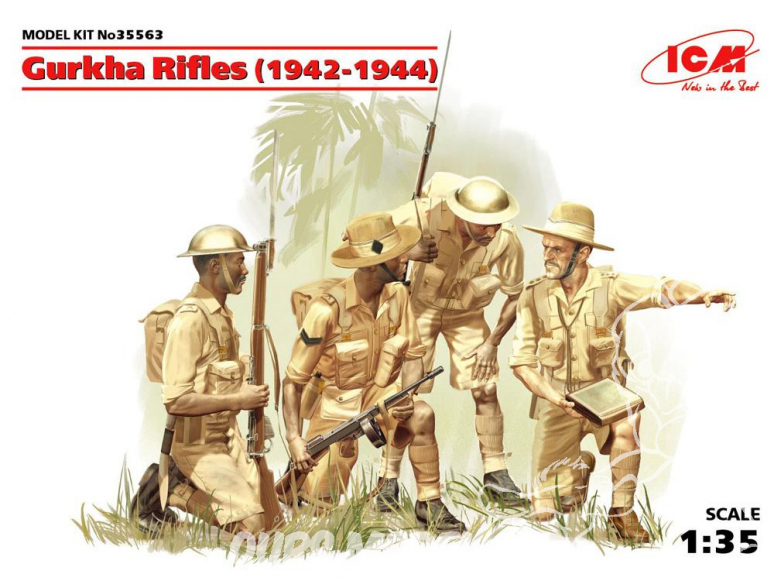 Icm maquette figurines 35563 Soldats Gurkha WWII (1942 - 1944) 1/35