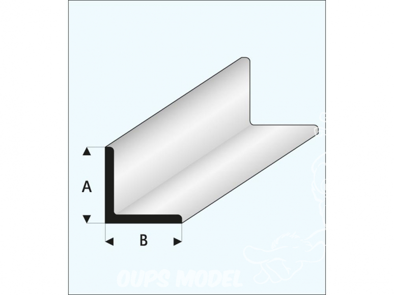 maquett 416-63/3 1 Profilé styrene blanc profilé L 10x10mm 330mm de long