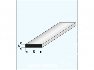 maquett 411-51/3 1 Profilé styrene blanc profilé plat 2x2,5mm 330mm de long