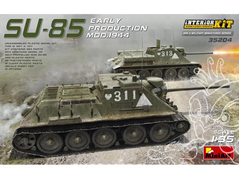 Mini Art maquette militaire 35204 Chasseur de char SU-85 Modele 1944 early 1/35