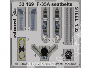 Eduard photodécoupe avion 33169 Harnais métal F-35A Italeri 1/32