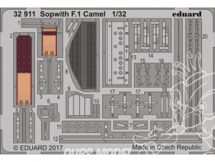 Eduard photodécoupe avion 32911 Sopwith F.1 Camel Wingnut Wings 1/32