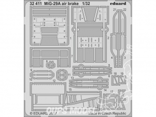 Eduard photodécoupe avion 32411 Aérofreins MiG-29A Trumpeter 1/32