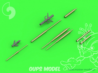 Master Model AM-48-122 Sukhoi Su-17/20/22 (Fitter) Tubes pitot & Canons 30mm 1/48