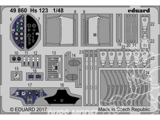 EDUARD photodecoupe avion 49860 Henschel Hs 123 Gaspatch Models 1/48