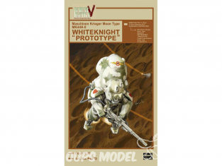 Hasegawa maquette serie 64112 ROBOT BATTLE V(Five) Maschinen Krieger Moon Type MK44H-0 WHITEKNIGHT “PROTOTYPE” 1/20