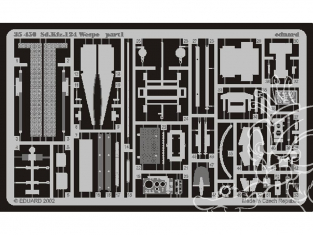 Eduard photodecoupe militaire 35450 Sd.Kfz.124 Wespe 1/35