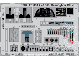 EDUARD photodecoupe avion 49868 Beaufighter Mk.VI Tamiya 1/48