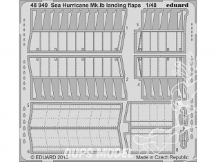 EDUARD photodecoupe avion 48940 Volets d'atterrissage Sea Hurricane Mk.Ib Airfix 1/48