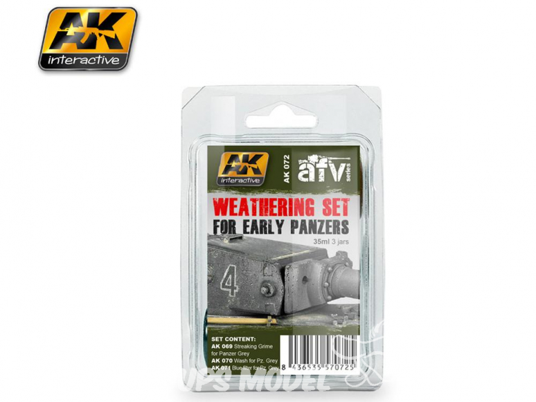 Ak Interactive Set Weathering AK072 Vieillissement pour premiers Panzer 3 x 35ml