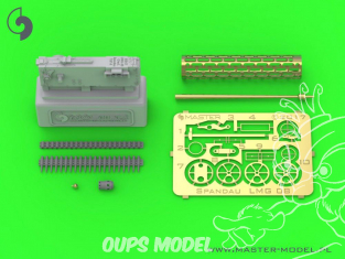 Master Model AM-32-102 Machine Gun Allemande WWI Spandau LMG 08 avec Cooling Jacket Ver.1 1/32