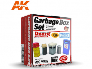 Ak Interactive Doozy DZ010 Set de poubelles 1/24