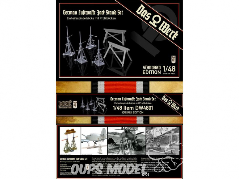 DAS WERK kit accessoires avions DW4801 Luftwaffe support avion chandelles Set avec tretaux 1/48