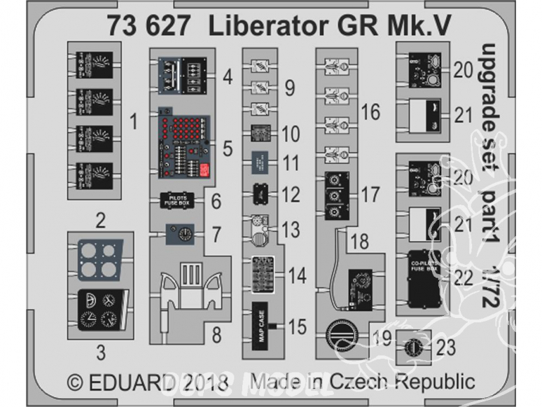 Eduard photodecoupe avion 73627 Amélioration Liberator GR Mk.V Eduard 1/72