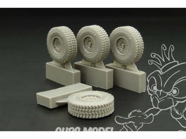 Hauler kit d’amélioration HLX48301 roues à motif agressif HMMWVE (Hummer) pour kit Tamiya 1/48