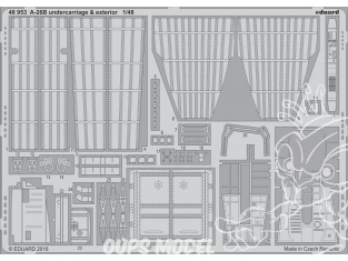 EDUARD photodecoupe avion 48953 Undercarriage & Extérieur A-26B Revell 1/48