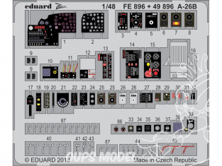 EDUARD photodecoupe avion FE896 Zoom Intérieur A-26B Revell 1/48