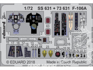 Eduard photodecoupe avion SS631 Zoom F-106A Trumpeter 1/72