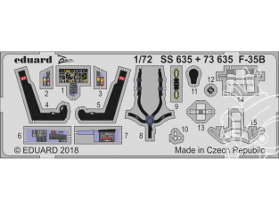 Eduard photodecoupe avion 73635 F-35B Hasegawa 1/72