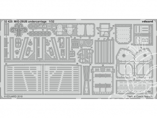 Eduard photodécoupe avion 32425 Undercarriage MiG-29UB Trumpeter 1/32