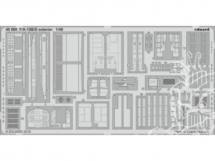 EDUARD photodecoupe avion 48960 Exterieur F/A-18B/D Kinetic 1/48