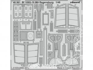 EDUARD photodecoupe avion 48961 Amélioration Messerschmitt Bf 109G-10 Mtt Regensburg Eduard 1/48