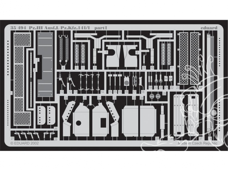Eduard photodecoupe 35494 PZ.III AUSF. L PZ.KFZ.141/1 1/35