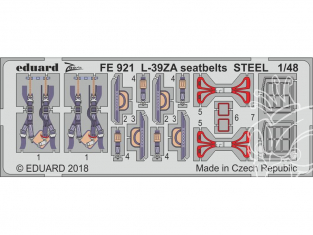EDUARD photodecoupe avion FE921 Harnais métal Albatros L-39ZA Trumpeter 1/48