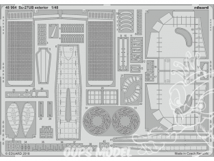 EDUARD photodecoupe avion 48964 Extérieur Sukhoi Su-27UB Trumpeter 1/48