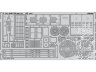 EDUARD photodecoupe avion 48968 Exterieur MiG-25PD Icm 1/48