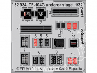 Eduard photodécoupe avion 32934 Undercarriage TF-104G Starfighter Italeri 1/32