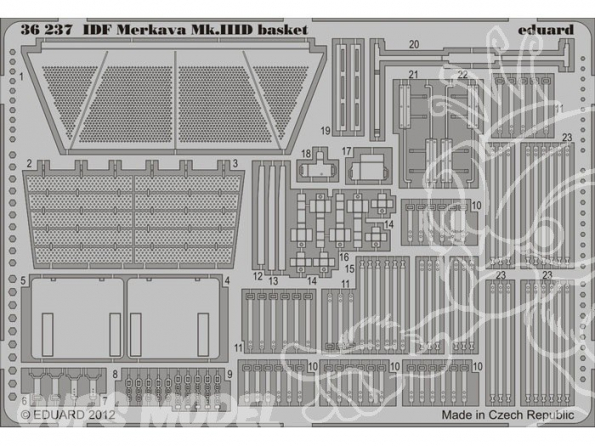 Eduard photodecoupe militaire 36237 IDF Merkava MkIIID Basket 1/35