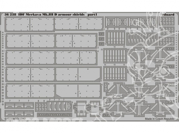 Eduard photodecoupe militaire 36238 Blindage IDF Merkava MkIIID 1/35