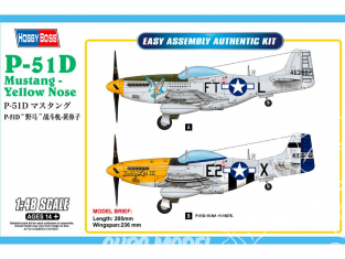 Hobby Boss maquette avion 85808 P-51D "cheval de chasse" Nez Jaune 1/48