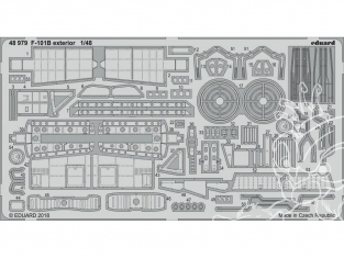 EDUARD photodecoupe avion 48979 Extérieur F-101B Kitty Hawk 1/48