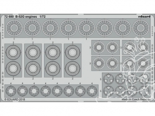 Eduard photodecoupe avion 72680 Moteurs B-52G Modelcollect 1/72