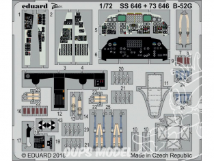 Eduard photodecoupe avion SS646 Zoom Intérieur B-52G Modelcollect 1/72