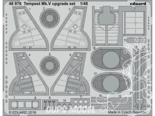 EDUARD photodecoupe avion 48976 Set amélioration Tempest Mk.V Eduard 1/48