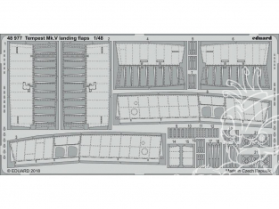 EDUARD photodecoupe avion 48977 Volets d'atterrissage Tempest Mk.V Eduard 1/48