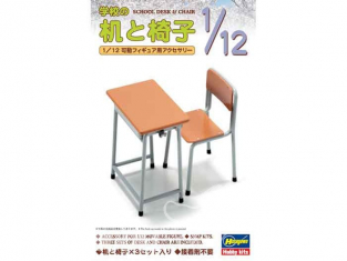 hasegawa Maquette 62001 Tables et Chaises d&39école 1/12