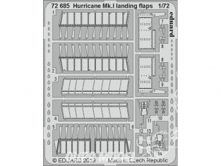 Eduard photodecoupe avion 72685 Volets d'atterrissages Hurricane Mk.I Arma Hobby 1/72